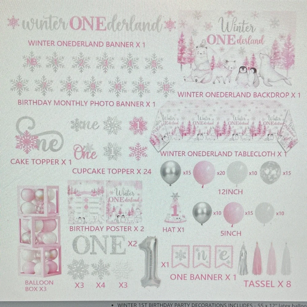 1st Birthday Party Supply Kit NWT
